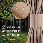 Gazebo Curtain Replacement Universal 4-Panel Sidewalls 11' x 13', Outdoor Gazebo Privacy Curtains with Zipper, Replacement for Outdoor, Patio Canopy, Garden and Backyard (Curtain Only)