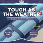 Buffalo Blizzard Deluxe 16 ft x 36 ft Rectangular Winter Pool Cover | Blue/Black | Closing Inground Swimming Pools | Easy to Install | Heavy Duty, Cold & UV Resistant | Shields from Seasonal Debris