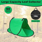 2025 New 60 Gallon Pop-Up Foldable Leaf Collector,Portable LeafBag,600D Oxford Cloth Leaves Pick Up Tool,Thicken Collapsible Leaves Picker Bag,Dustpan-Type Lawn Collector,Reusable Yard Garden Bag