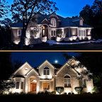 ZUCKEO Low Voltage Landscape Lights LED Landscape Lighting with Connectors, 10W 12V 24V Outdoor Spotlights Waterproof Garden Flood Pathway Yard Lights 1000LM Daywhite Light(10Pack with Connector)