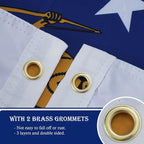 Bradford Massachusetts Flag 3x5 ft Outdoor, Double Sided MA State Flag 3 Layer, Vivid Color MA Flag with 2 Brass Grommets for House Room Decoration