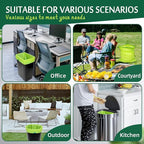Compostable Kitchen Trash Bags 1,6-2 Gallon (100-Pack) - Heavy-Duty 1.1 Mil, 100% Biodegradable, ASTM D6400, BPI & OK Compost HOME Certified, Eco-Friendly, Leakproof & Odor Control