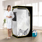 Oversized Portable Sauna Chair, Fast Folding Chair with Carrying Bag for Personal Home Sauna (White)