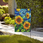 Sunflower Garden Flag Vertical Double Sided Outdoor Yard Flags 12.5x18 Inch Burlap Banners for House Lawn