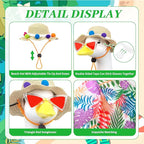 Hawaiian Porch Goose Outfits, Summer Lawn Goose Outfit with Sunglasses & Hat, Yard Goose Clothes and 3 Pcs/Set Goose Costume for 23" 17" Statue Patio Garden Decoration