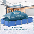 Pool Pillow 6.6 ft. x 13 ft. Double Sealed Pool Pillows for Above Ground Pools Cover Winterizing, Heavy Duty Pool Pillows Float, Extra Durable 0.4 mm PVC Winter Pool Air Pillow with 6 18-Foot Ropes