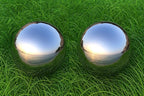Lulu Decor, 2 pcs - 12 Silver Stainless Steel Gazing Mirror Ball, Smooth Reflective Shiny Garden Decoration Globe (2 Pc)
