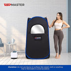 TopMaster Foldable Steam Sauna, Portable Steam Sauna for Home, Sauna Tent, Sauna Box Portable, Indoor Portable Sauna with Foldable Chair, Remote Controller - 3L 1100W Steam Generator Black