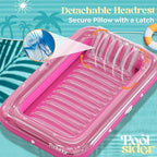 Premium Inflatable Tanning Pool Lounger | Inflatable Tanning Bed for Adults - 4 in 1 Multipurpose Suntan Tub | Pool Floats Adults, Inflatable Pool Float | Tanning Float - Sunbathing Pool Raft