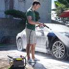 2025 Upgraded 100bar 2.3GPM Commercial Electric Pressure Washer–PM Inverter 3HP Motor,Horizontal Triplex Pump,Power Washer with 65dB Quiet,with 7 Nozzles (0°/15°/25°/40°/Soap/Turbo) for Cars/Driveway
