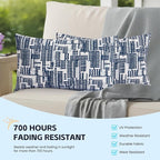 Outdoor Lumbar Pillows Waterproof Covers 2 Pack 12×20 Inch, Decorative Toss Pillows Covers, Rain-Proof, Fade Resistant for Patio Furniture, Sofa, Couch, Garden