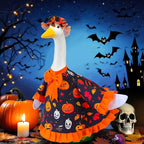 Halloween Goose Outfit for Porch Goose 23" Cement Statue Clothing - Halloween Outdoor Decoration for Patio Yard Lawn