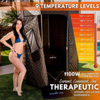 Portable Sauna Box for Home – Steamy Zen Pop Up Steam Sauna with 3L Steamer, Remote, Chair & Mat – Indoor Portable Sauna for Relaxation, Detox & Weight Loss