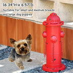 Fake Fire Hydrant for Dogs, 16.3" Red Metal Dog Pee Post with Stakes, Puppy Training Tool Indoor/Outdoor Garden Yard Statue