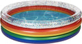 Poolcandy Inflatable Sunning Pools for up to 3 Adults (Rainbow Collection Sunning Pool Multicolor Glitter)