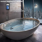 3000W 240V Immersion Water Heater Hot Tub & Inflatable Pool Portable Electric Submersible Water Heater with Thermostat, GFCI for spa tub, Bucket, Bathtubs, baptismal Pool & Above Ground Pool