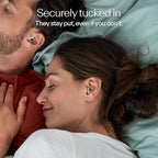 Alpine Silence Earplugs for Sleep, Focus & Travel - V-Shape Snug Fit & Soft Oval Tips – 4 Sizes XS/S/M/L - Comfortable, Reusable Hearing Protection - SNR 22dB & NRR 16 Noise Reduction – Beige