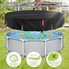 QH.HOME 8 Ft Round Pool Cover, Stock Tank Pool Cover Protector with Solar Pool Cover, One-Piece Tear Resistant Pool Cover for Above Ground Pools, Windproof and Dustproof Swimming Pool Cover