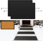 Snow Melting Mats Outdoor for Entrances, 40 x 60 in 2Pack No-Slip Rubber Heated Outdoor Mats with 10 ft Power Cord, 3 in/h Speed Snow and Ice Melting Pads for Winter Roofs, Backyards Snow Removal