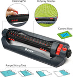 Eden 96212 Turbo Oscillating Sprinkler, Covers Up to 4,499 sq. ft., 18 Precision Nozzles, Flow and Width Controls, Adjustable Range, Triple Nozzle Switches, Quick Connects, Filters
