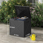 Mars Villa Deck Box, Outdoor Storage Box 31 Gallon, Waterproof Weatherproof and UV Resistant Resin Storage Bin with Lockable Lid, Ideal for, Patio Furniture Cushions, Pool Supplies, Garden Tools