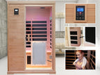 Far Infrared Sauna,Home Sauna,Low EMF Indoor Saunas for Home 2 Person 1,750watt,360° Surround Carbon Crystal Heating Panel-Chromotherapy Lighting-Bluetooth-Canadian Hemlock