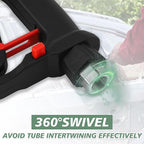 RIDGE WASHER Pressure Washer Gun 5000 PSI, 12 GPM, Power Washer Gun with Stainless Steel Extension Wand, Detachable M22 14 Male to 1/4" Quick Connect, 360° Swivel 3/8'' NPT Thread, M22 Fitting