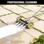 JANZ 16'' Pressure Washer Undercarriage Cleaner and Water Broom Attachment with Foam Cannon, 3 Pcs Extension Wands and 16 Nozzles - 4000PSI, 1/4'' Connector - for Electric and Gas Power Washers