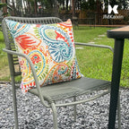 Outdoor Pillows, Pack of 2 Waterproof Decorative Throw Pillows with Inserts, 18”x18” Square Pillows for Bed, Couch, Sofa and Patio Furniture