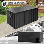 Domi 150-Gallon Outdoor Storage Box – Waterproof, Lockable Storage Cabinet for Patio Furniture, Garden Tools & Pool Supplies – Large Metal Storage for Cushions, Toys & More