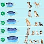 Yaheetech Foldable Dog Pool Collapsible Hard Plastic Dog Swimming Pool Portable Pet Pools Doggie Wading Pool Bath Tub for Puppy Small Medium Large Dogs, 63 x 12 Inches Blue