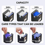 Marsguard Trading Card Deck Box with Commander Display，4 in 1 MTG Storage Holds 300+ Double-Sleeved Cards，3 Deck Boxes & Dice Tray Included，Fits MTG, TCG, PTCG & Sports Cards
