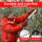 Pruning Saw with Scabbard Japanese Fixed Straight Hand Saw, Portable Tree Limb Cutter 11 Inch Blade Garden Pruner tool for Camping, Dry Wood and Fruit Trees