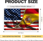 Vintage American America Usa Spanish Spain Flags For Outside Yard 3x5 Ft Double Sided Printed 100d Polyester Lightweight Garden Welcome Outdoor Banner Brass Grommets