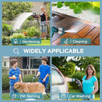 50ft Non-Expanding Garden Hose, Hose Pipe, Ultra-Light & Flexible Water Hose - Burst-Resistant, Kink-Free, High-Pressure, All-Weather Use for Lawns, Gardens, and Outdoor Cleanining (50ft)