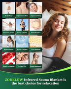 Sauna Blanket Infrared Sauna Blanket with Infrared Light, Sauna Bag for Relaxation and Wellness, Waterproof Infrared Heat Sauna Wrap