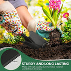 10 Pack Garden Tool Set - Carbon Steel Heavy Duty Gardening Set with Non-Slip Handles & Carry Bag Garden Hand Tools Gift for Women and Men