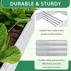 6x3x1 Ft Planter Raised Bed, Metal Planter Box, Planters Small Antifreeze Greenhouse Kit for Outdoor Plants, Flower, Galvanized Garden Bed Planter Gardening Supplies