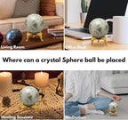 Amazing Gemstone Hackmanite Crystal Ball with Stand - 2 Inches Crystal Sphere Meditation Balls for Witchcraft and Decorative Balls