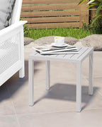 Crestlive Products Aluminum Outdoor Side Table, Pool Lounge Chair Side Table, Weather Resistant Small Square Coffee End Table for Patio, Yard, Garden, Porch, Deck, Indoor, Outdoor
