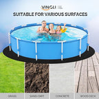 VINGLI 12 FT Round Pool Liner Pad for Above Ground Swimming Pools, Extra Thick Swimming Pool Liner, Prevent Punctures, Weed Barrier, Black