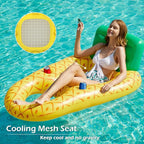 Jasonwell Inflatable Pool Float Adult - Pool Floaties Lounger Floats Raft Floating Chair Water Floaty for Swimming Pool Lake Lounge Float with Cup Holders Beach Pool Party Toys for Adults