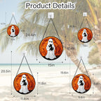 Stained Glass Window Hanging - Halloween Cute White Ghost Black Cat Suncatcher for Doors Garden Home Spooky Orange Sun Catchers Gothic Decor Horror Gift for Women Men Friend Boy Girl 6.3 in