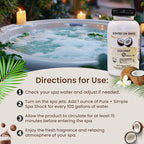 Coconut Aromatherapy Spa Shock for Hot Tubs & Spas | Non-Chlorine Oxidizing Hot Tub Shock Treatment | Compatible with Bromine Tablets & Chlorine | Neutralizes Odors & Clarifies Water (2 lbs)
