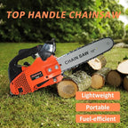 26cc Gas Chainsaw, 2-Cycle Top Handle Petrol Handheld Cordless Chain Saw, 12 Inch Professional Power Chain Saws, Great For Tree Felling, Limbing, Pruning, and Firewood
