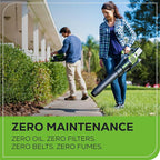 Greenworks 60V 700 CFM Brushless Leaf Blower, 5.0 Ah Battery and Rapid Charger