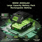 Mini Chainsaw 6inch, Chainsaw Cordless w Automatic Oiler, Handheld Electric Power Chain Saw w Security Lock, Brushless Motor,Power Chain Saws for Wood/Trees Trimming (Green - 2 batteries)