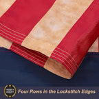 Homissor Betsy Ross Flag 3x5 Feet Tea-Stained Vintage American Flags Heavy Duty Outdoor Embroidered 13 Star Colonies Banner for Outside