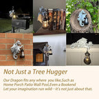 Dragon Tree Hugger Garden Decor - 9.3 Inch Garden Statues Lawn Ornaments for Outside Balcony Yard Whimsical Art Outdoor,Medieval Fantasy Halloween Decor