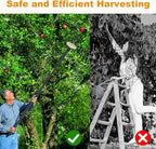 Fruit Picker Pole with Basket, 10.7FT (130 Inch) Adjustable Fruits Picker Tool with Stainless Steel Handle Fruit Grabber Reach Tool for Apple Mango Pear Avocados Fruit Picking, Black